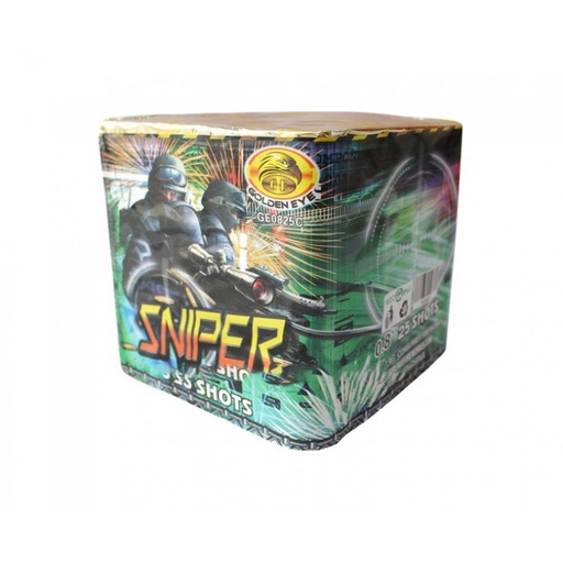 [GE0825C-N] Kembang Api Sniper Cake 0.8 Inch 25 Shots - GE0825C-N